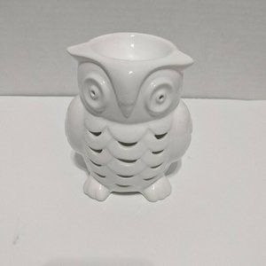 Bath & Body Works Slatkin & Co White Ceramic Owl Oil Warmer